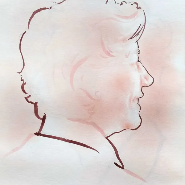 Woman, three-quarter view