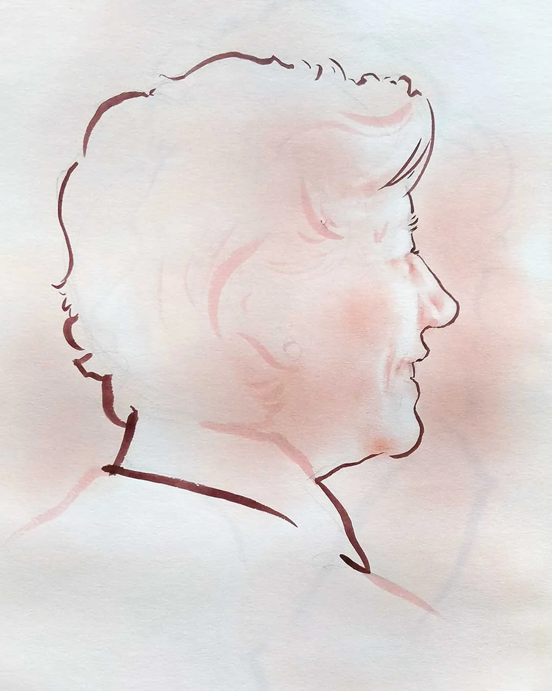 Woman, three-quarter view